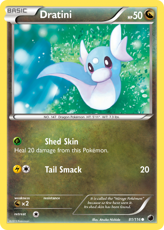 Dratini 81/116 Black & White Plasma Freeze