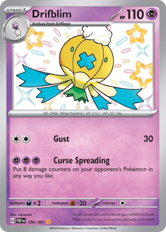 Drifblim 156/91 Scarlet & Violet Paldean Fates