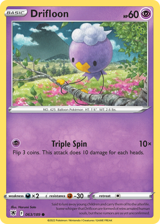 Drifloon 63/189 Sword & Shield Astral Radiance