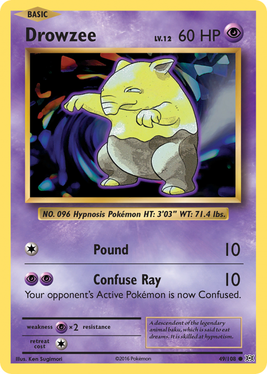 Drowzee 49/108 XY Evolutions