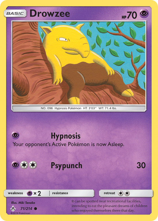 Drowzee 71/214 Sun & Moon Unbroken Bonds