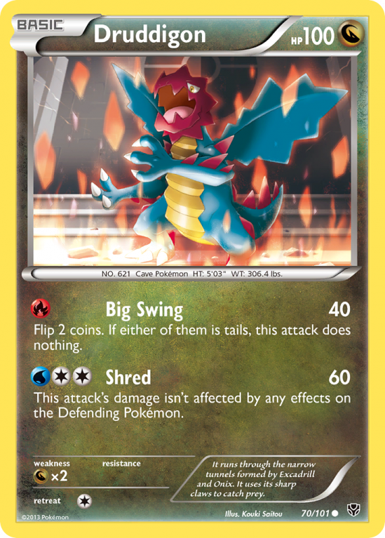 Druddigon 70/101 Black & White Plasma Blast