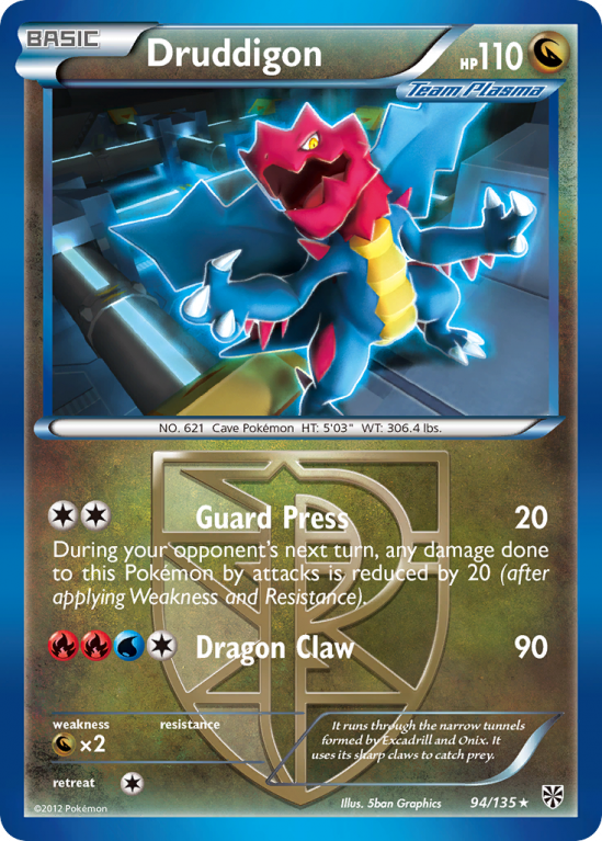Druddigon 94/135 Black & White Plasma Storm
