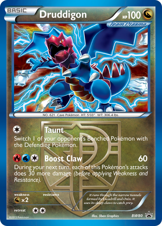 Druddigon BW80/101 Black & White BW Black Star Promos