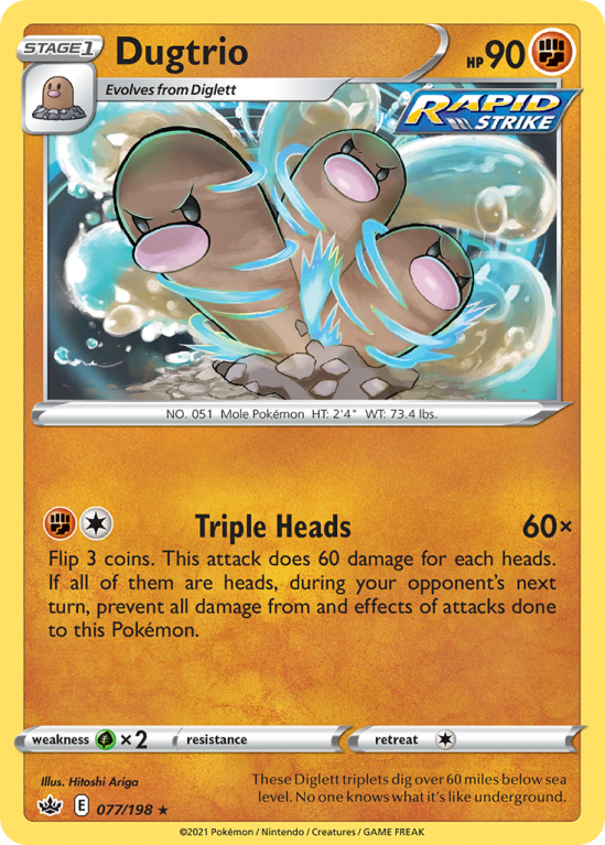 Dugtrio 77/198 Sword & Shield Chilling Reign
