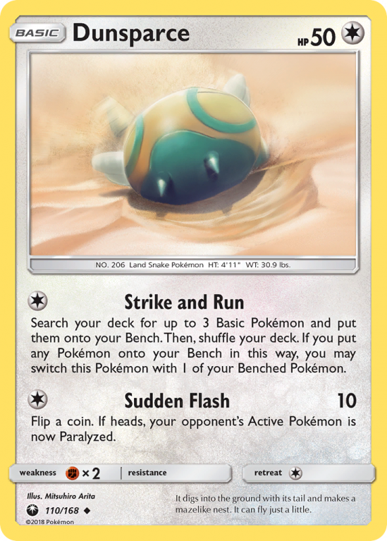 Dunsparce 110/168 Sun & Moon Celestial Storm