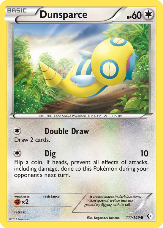 Dunsparce 111/149 Black & White Boundaries Crossed