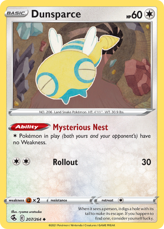 Dunsparce 207/264 Sword & Shield Fusion Strike