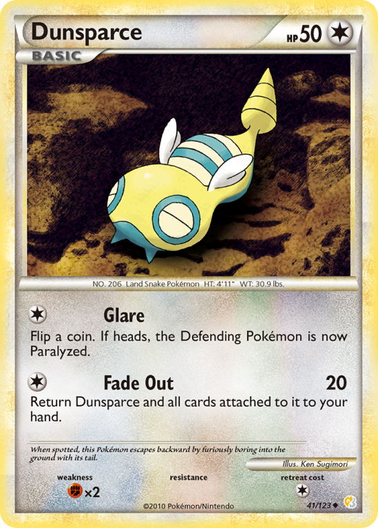 Dunsparce 41/123 HeartGold & SoulSilver HeartGold & SoulSilver
