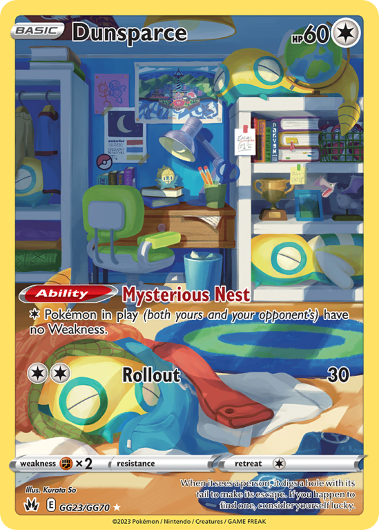 Dunsparce GG23/70 Sword & Shield Crown Zenith Galarian Gallery