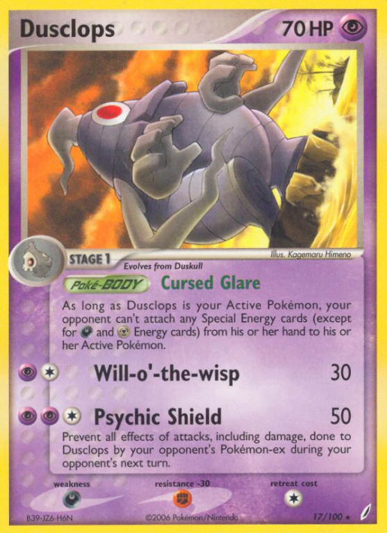 Dusclops 17/100 EX Crystal Guardians