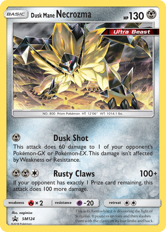 Dusk Mane Necrozma SM124/156 Sun & Moon SM Black Star Promos