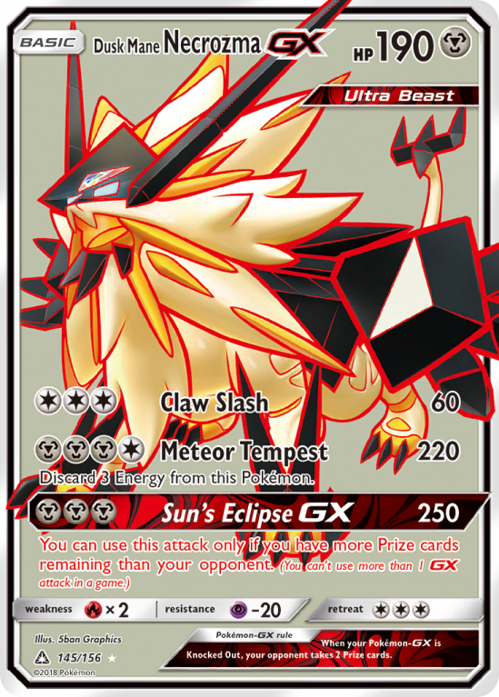 Dusk Mane Necrozma-GX 145/156 Sun & Moon Ultra Prism