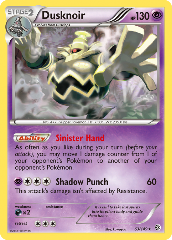 Dusknoir 63/149 Black & White Boundaries Crossed