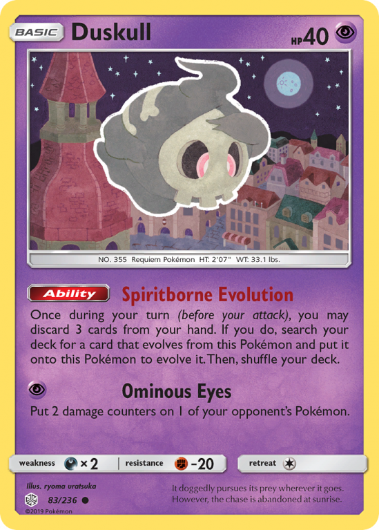 Duskull 83/236 Sun & Moon Cosmic Eclipse