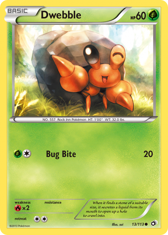 Dwebble 13/113 Black & White Legendary Treasures
