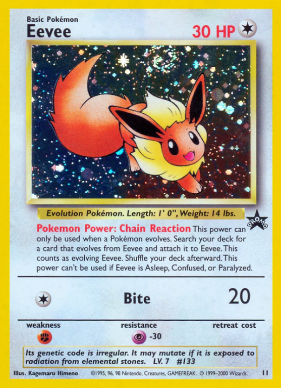 Eevee 11/53 Base Wizards Black Star Promos