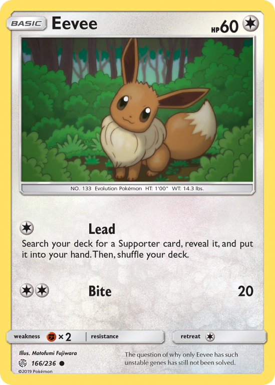 Eevee 166/236 Sun & Moon Cosmic Eclipse