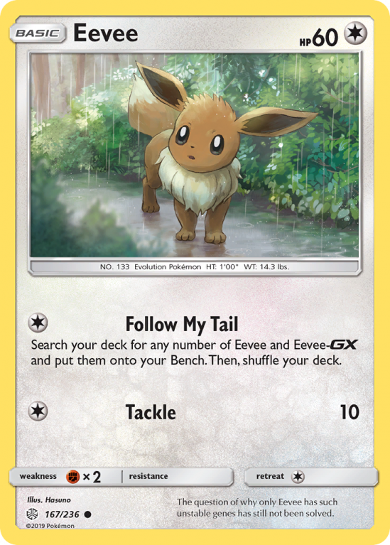 Eevee 167/236 Sun & Moon Cosmic Eclipse