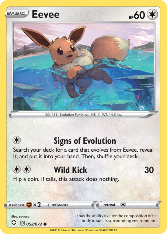 Eevee 52/72 Sword & Shield Shining Fates