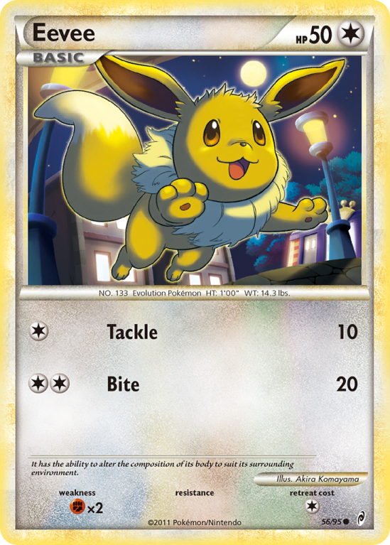 Eevee 56/106 HeartGold & SoulSilver Call of Legends