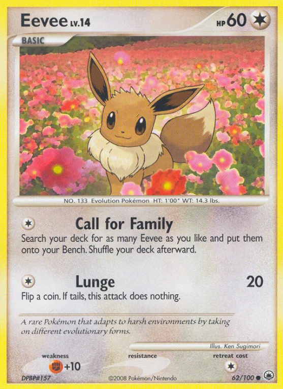 Eevee 62/100 Diamond & Pearl Majestic Dawn