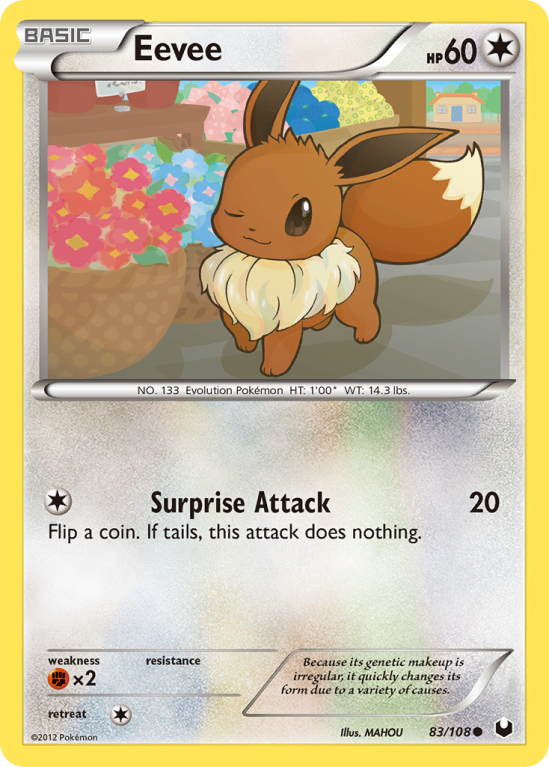 Eevee 83/108 Black & White Dark Explorers