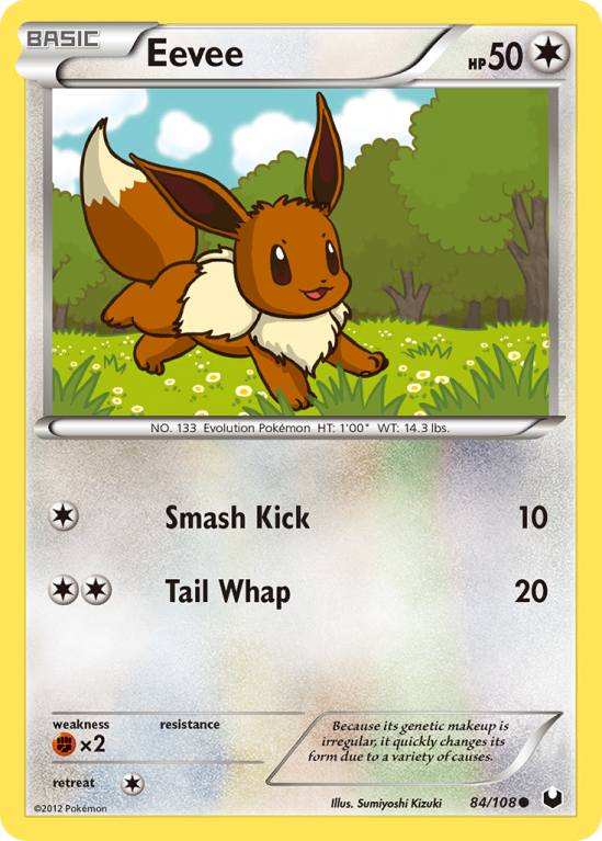 Eevee 84/108 Black & White Dark Explorers