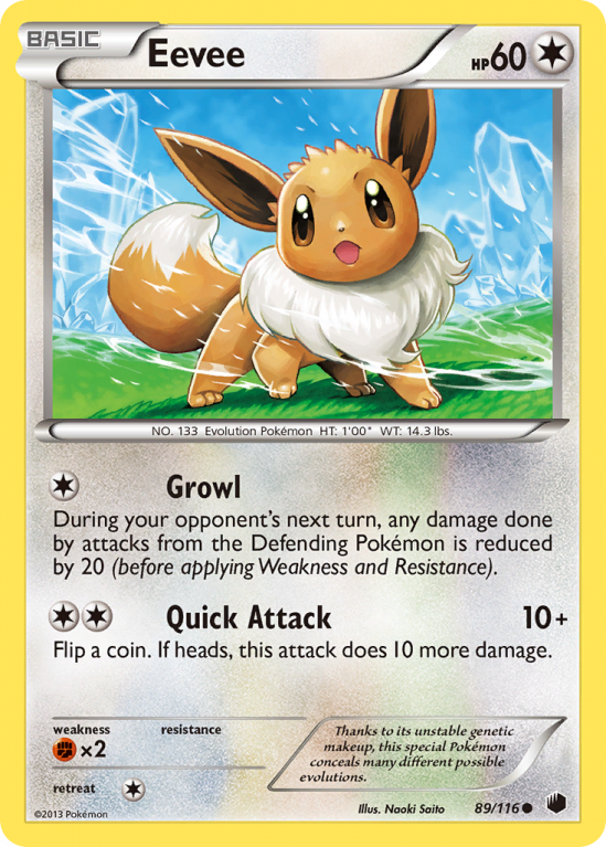 Eevee 89/116 Black & White Plasma Freeze