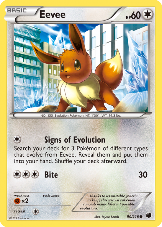 Eevee 90/116 Black & White Plasma Freeze