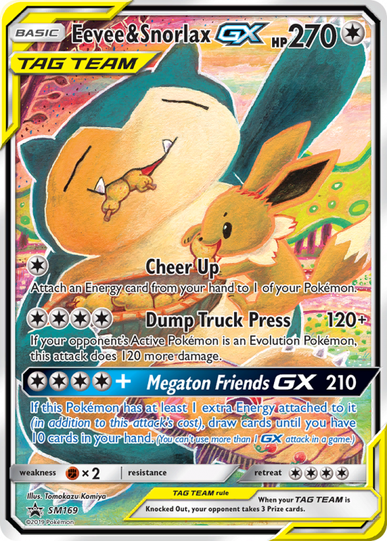 Eevee & Snorlax-GX SM169/156 Sun & Moon SM Black Star Promos