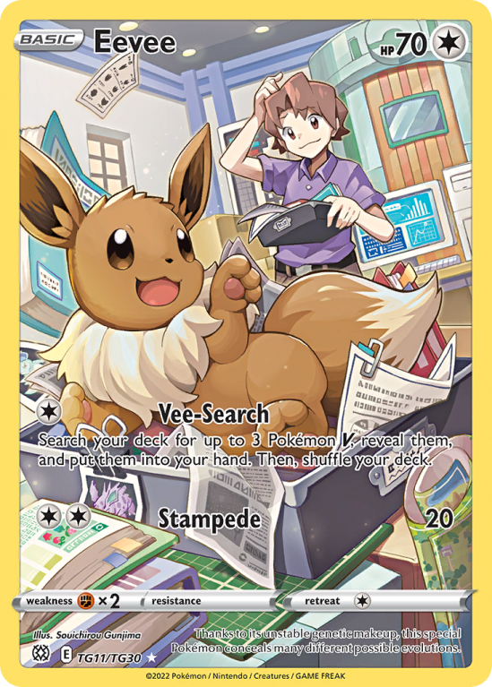 Eevee TG11/30 Sword & Shield Brilliant Stars Trainer Gallery