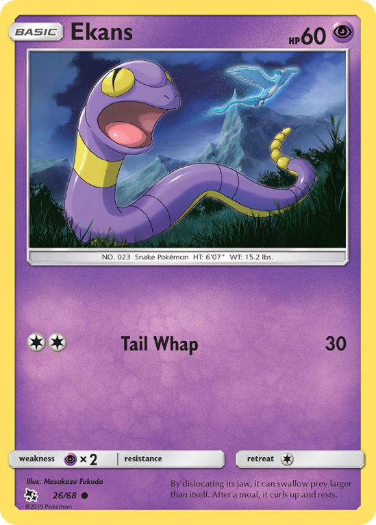 Ekans 26/68 Sun & Moon Hidden Fates