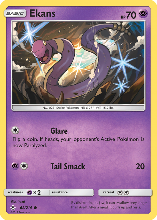 Ekans 62/214 Sun & Moon Unbroken Bonds