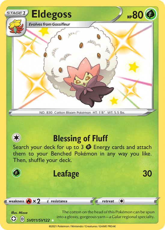 Eldegoss SV011/122 Sword & Shield Shiny Vault