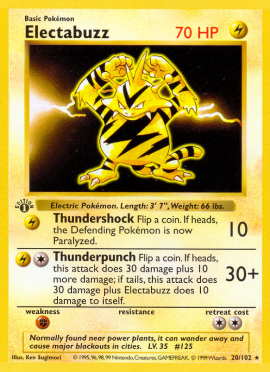 Electabuzz 20/102 Base Base Set