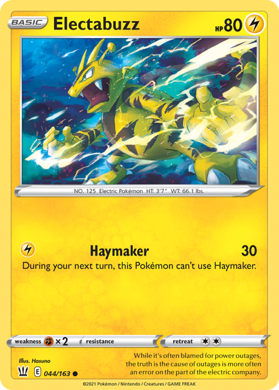 Electabuzz 44/163 Sword & Shield Battle Styles