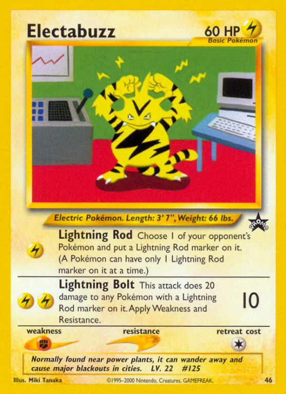 Electabuzz 46/53 Base Wizards Black Star Promos