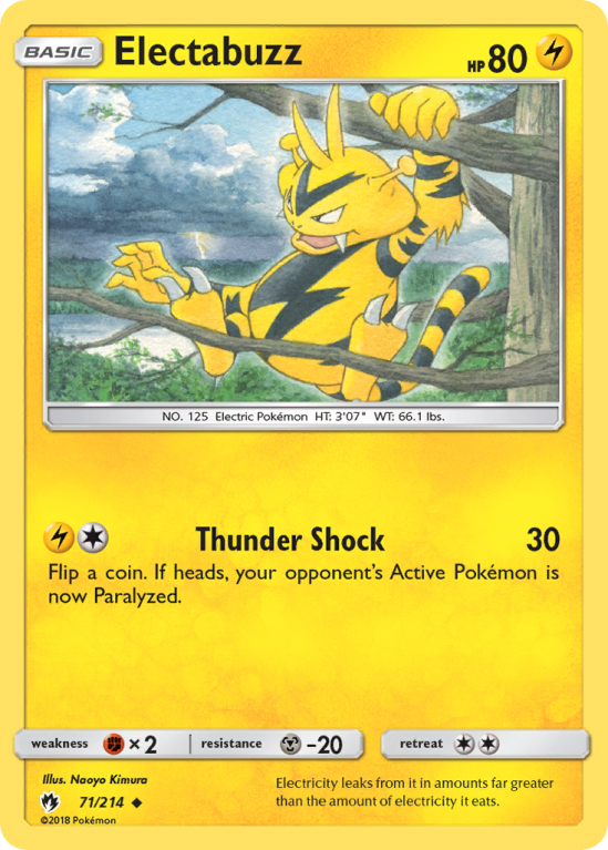 Electabuzz 71/214 Sun & Moon Lost Thunder