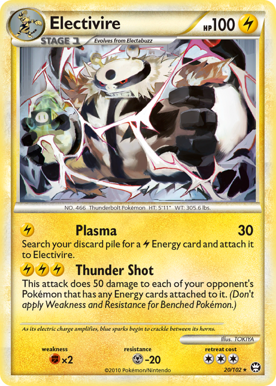 Electivire 20/102 HeartGold & SoulSilver HS—Triumphant