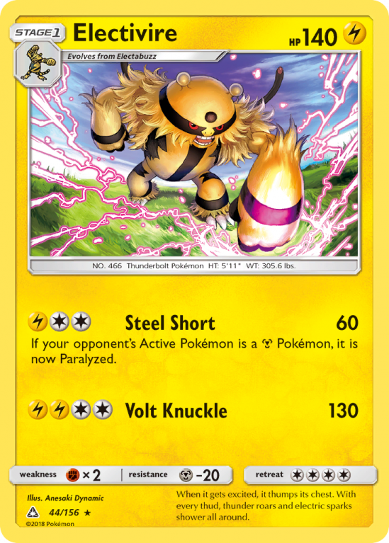 Electivire 44/156 Sun & Moon Ultra Prism