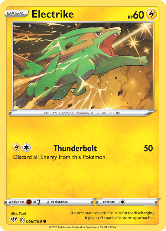 Electrike 58/189 Sword & Shield Darkness Ablaze