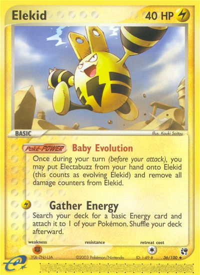 Elekid 36/100 EX Sandstorm