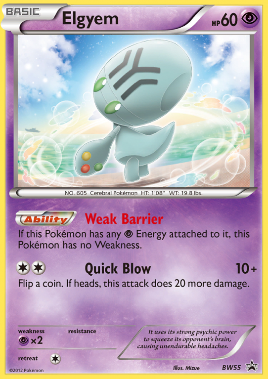 Elgyem BW55/101 Black & White BW Black Star Promos