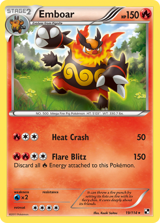 Emboar 19/114 Black & White Black & White
