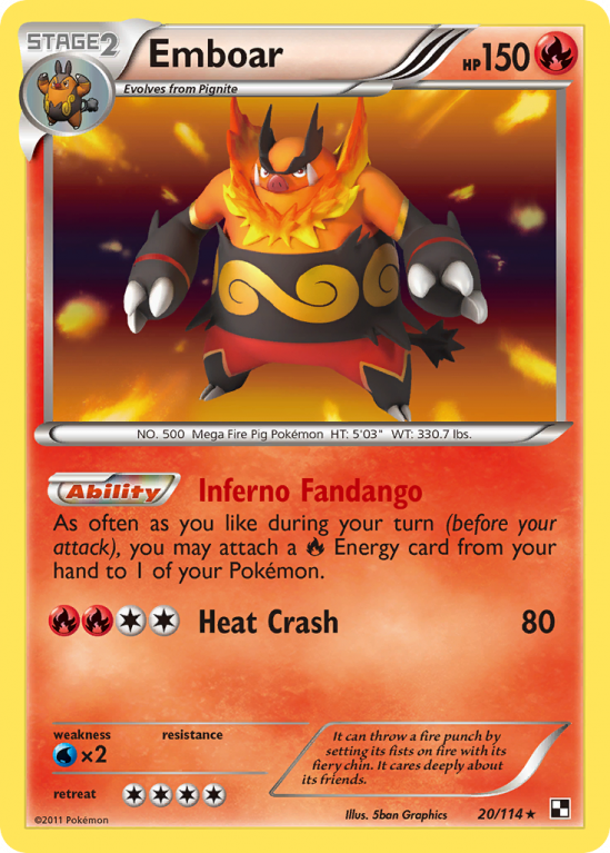 Emboar 20/114 Black & White Black & White