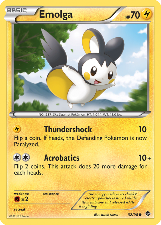 Emolga 32/98 Black & White Emerging Powers