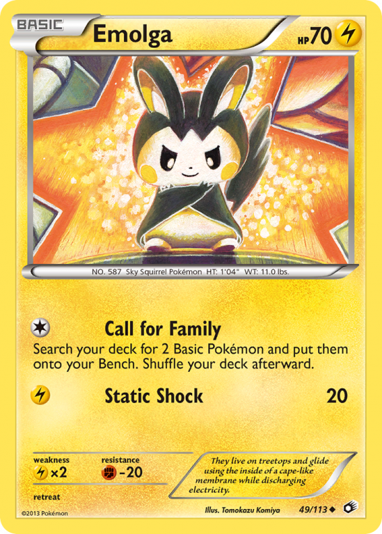 Emolga 49/113 Black & White Legendary Treasures