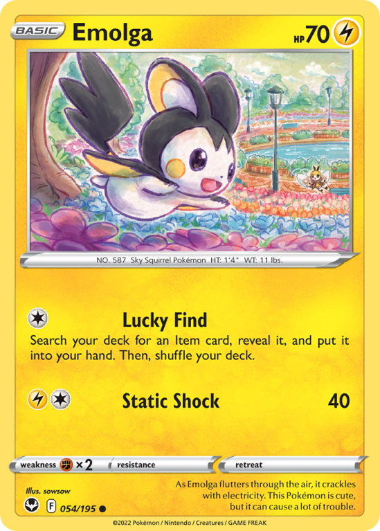 Emolga 54/195 Sword & Shield Silver Tempest