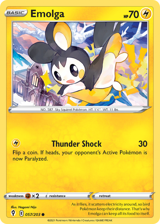Emolga 57/203 Sword & Shield Evolving Skies